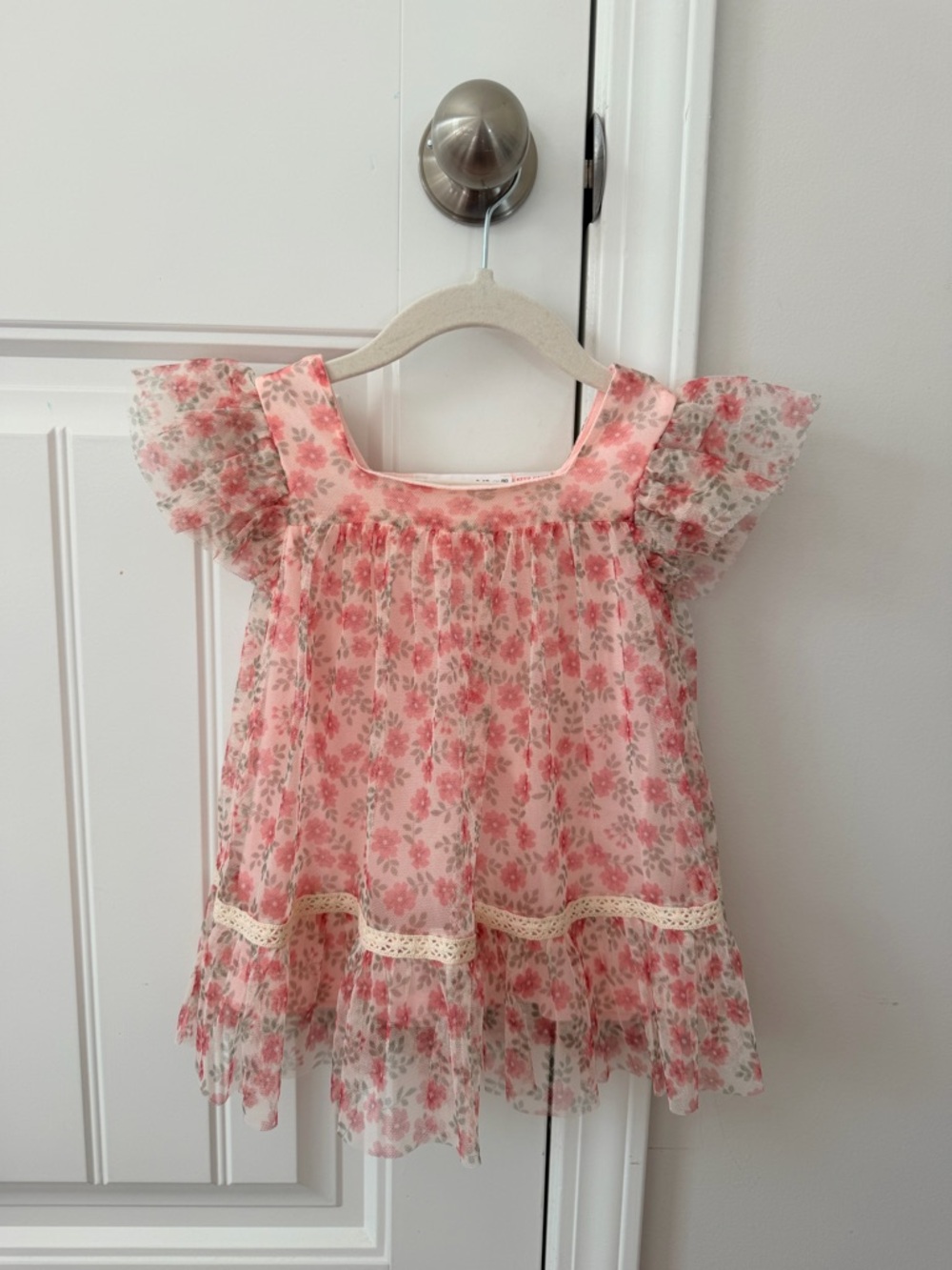 Zara Girls' Pink Floral Dress